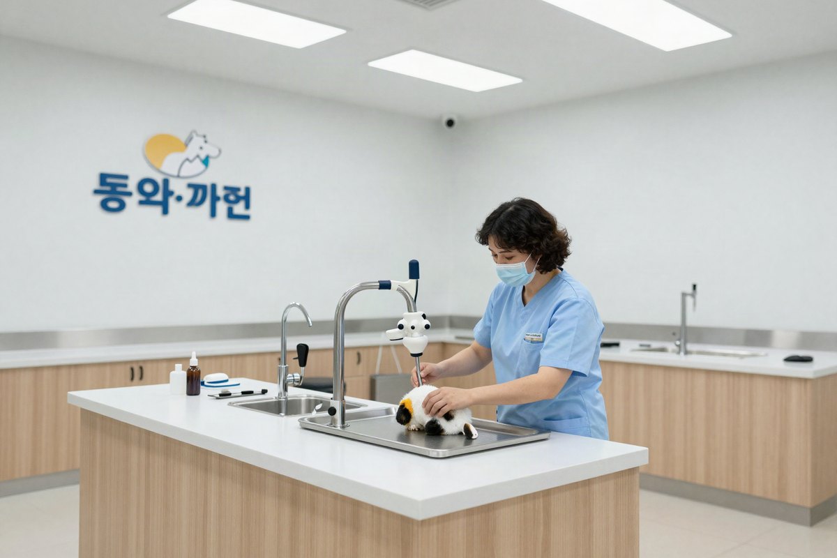 반려동물 피부 진료 장면